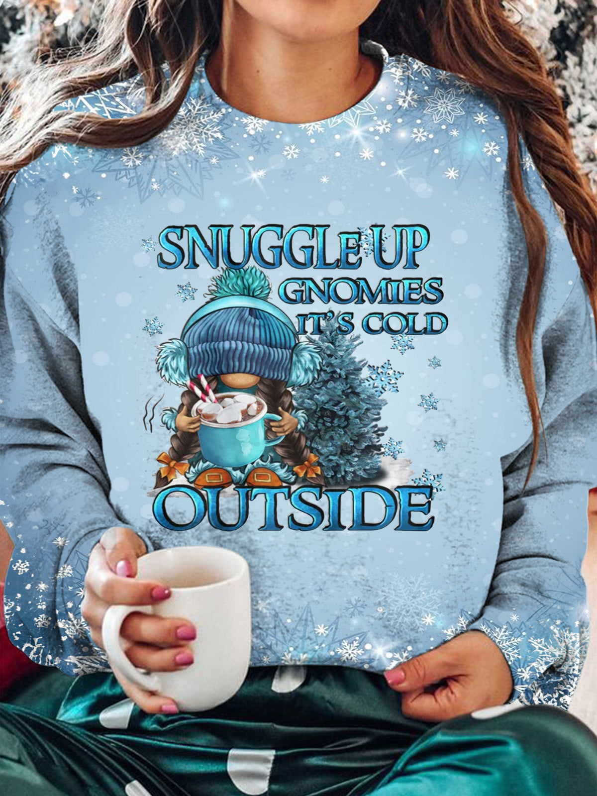 Snuggle Up Gnomies Long Sleeve Top