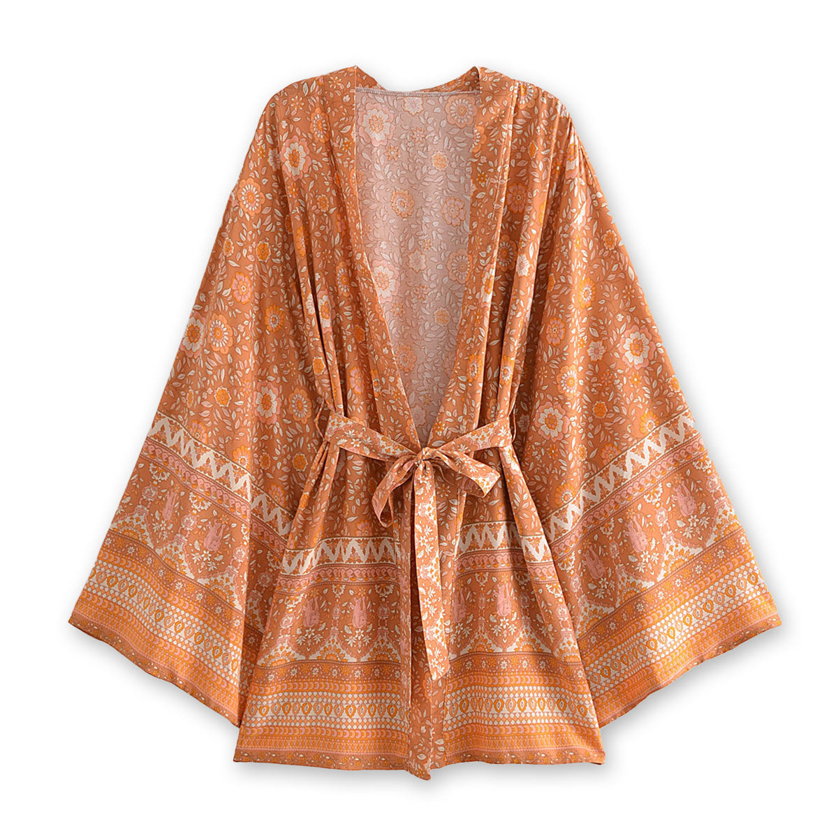 Sienna Sands Boho Floral Print Short Robe